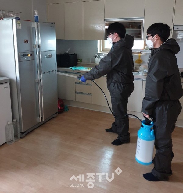 경로당 방역 활동 모습