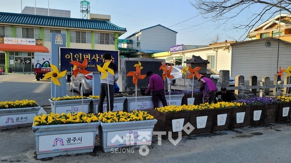 이인면 봄꽃단장(행정복지센터)