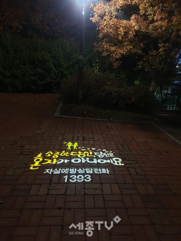 두정동 북부 제1공원 로고젝터