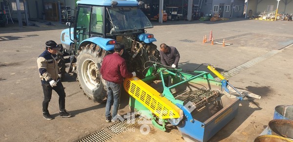 퇴비 부숙도 검사 모습