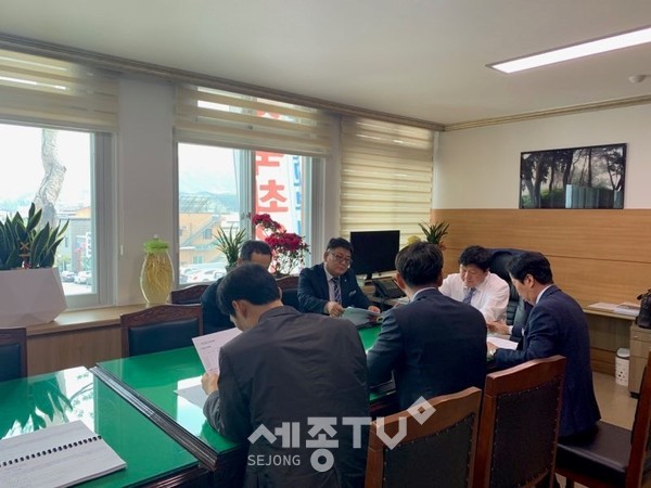 최영규 부군수 주재 2020년 상반기 지방재정 신속집행 추진계획 보고회 모습.