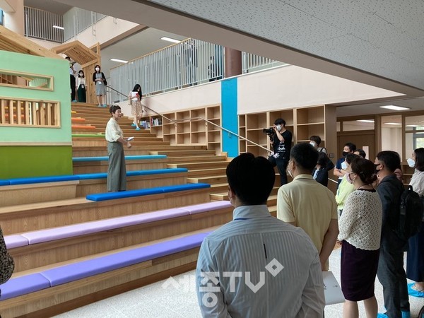 7월 4일, 솔빛초등학교에서 열린 세종꿈마루 영역단위 대상교 합동워크숍.(사진제공=세종시교육청)