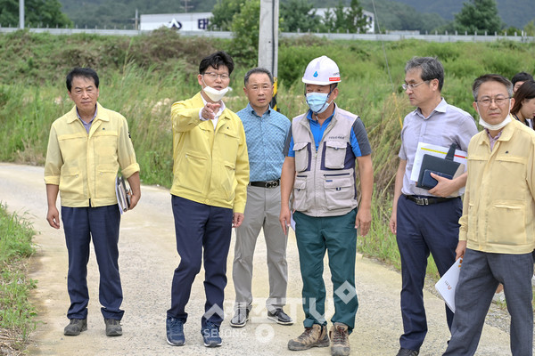 수해지역 현장방문(반포면 봉곡리)