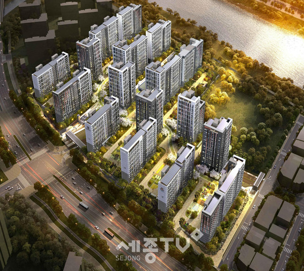 갑천1 트리풀시티 힐스테이트 아파트 조감도.