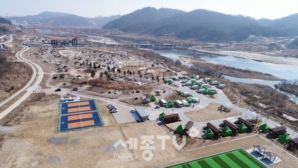 합강캠핑장 전경.(사진제공=세종시설관리공단)