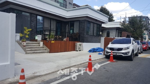 설치 완료된 내집 주차장 모습.(사진제공=동구청)