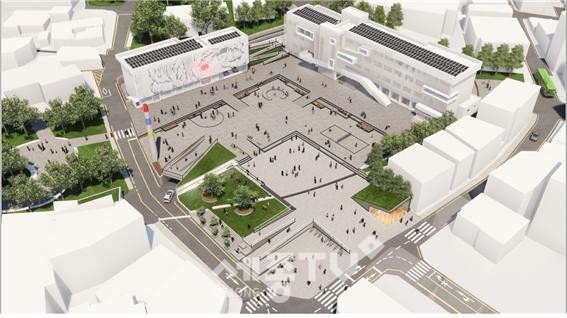 도심광장 및 거점주차장 조감도.