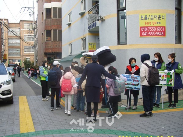 안서초 어린이 통학로 개선사업 전·후 모습(사진제공=천안시청)