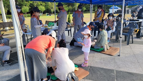 심폐소생술 (CPR)체험(한솔의용소방대)