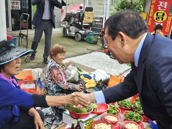 대평전통시장 찾은 최민호세종시장