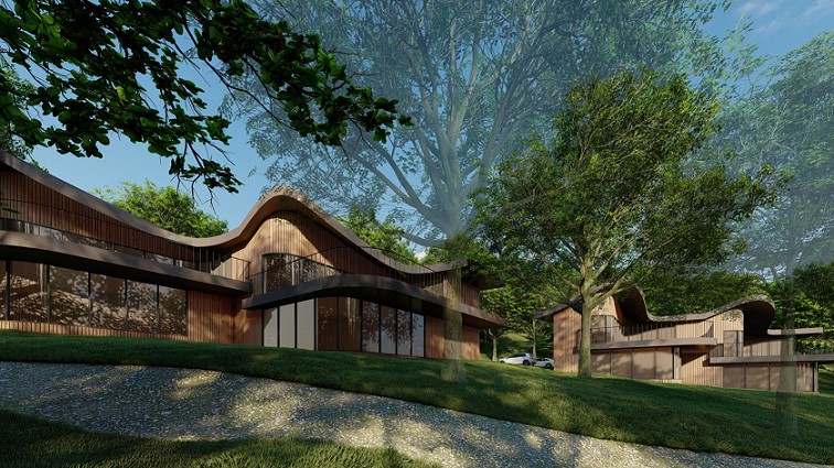 시민의 휴식처, 보문산 프르내 자연휴양림 조성 첫발_연립동 조감도