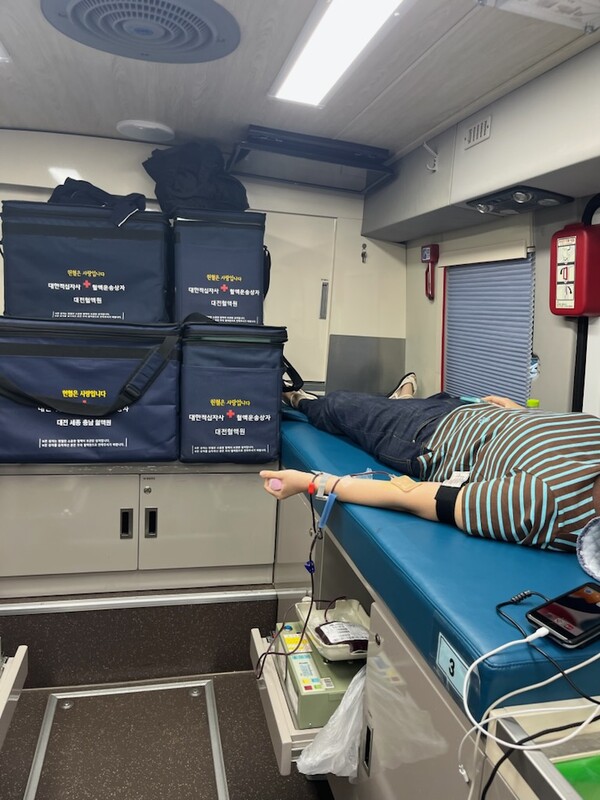 ‘사랑의 헌혈운동’ 참여 모습/사진제공=대전시청