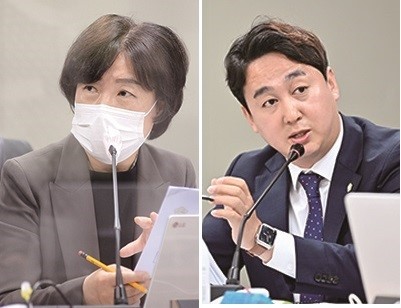 파주시의회는 4일 제258회 임시회에서 소속 의원들이 발의한 각종 조례안을 상임위에 회부해 원안 가결시켰다./사진 왼쪽부터 박은주·손성익 의원. (사진=세종TV DB)