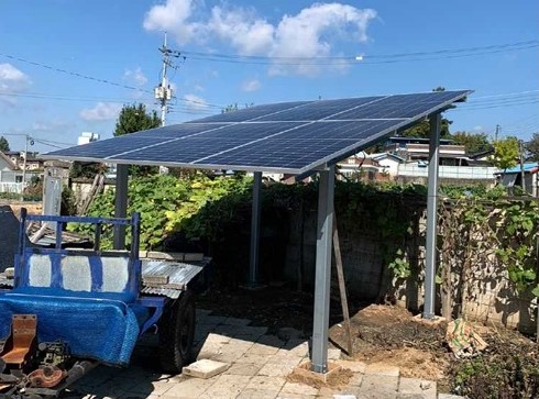 금산지역에 설치된 태양광 시설