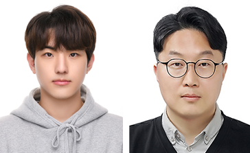 연구팀. 좌측부터 홍유택 석사과정생, 김정현 교수/사진제공=국립한밭대