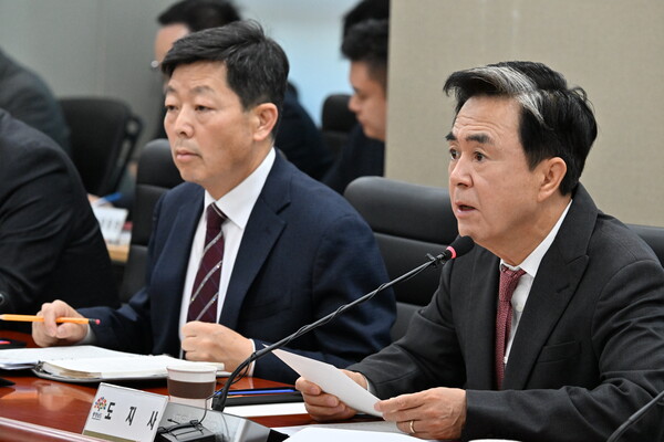 김태흠 충남도지사가 제81차 실국원장회의에서 모두발언을 하고 있다./사진제공=충남도청