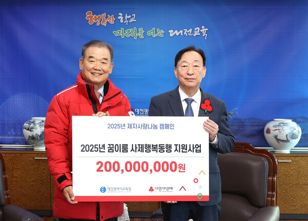 1-1. 왼)대전사회복지공동모금회장  유재욱, 설동호 교육감