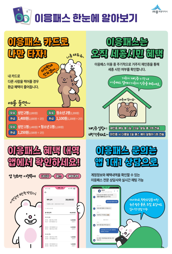 이응패스 홍보물 포스터/사진=세종시 대중교통과