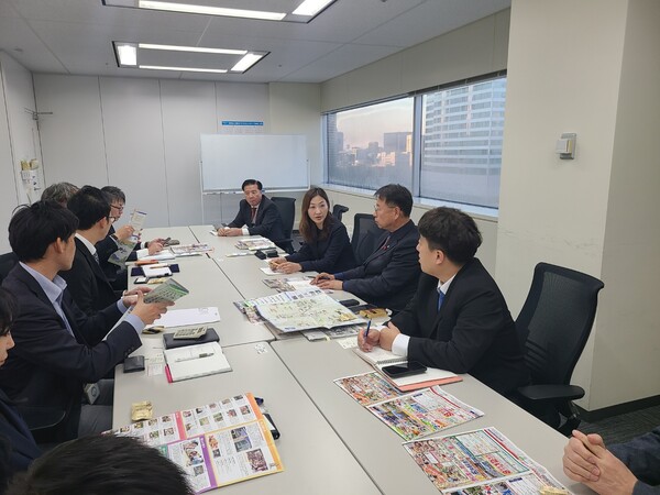 금산군 일본 한큐교통사·시마무역 방문 업무협의