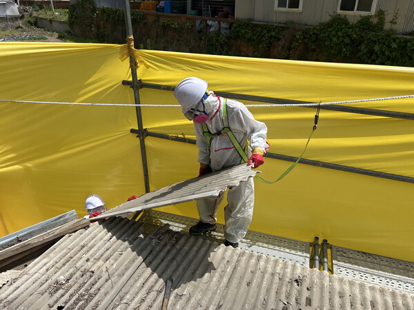 슬레이트 철거 모습/사진제공=공주시